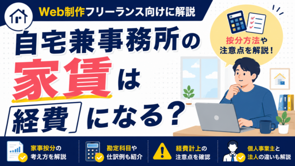 自宅兼事務所の家賃は経費になる？Web制作フリーランス向けに解説