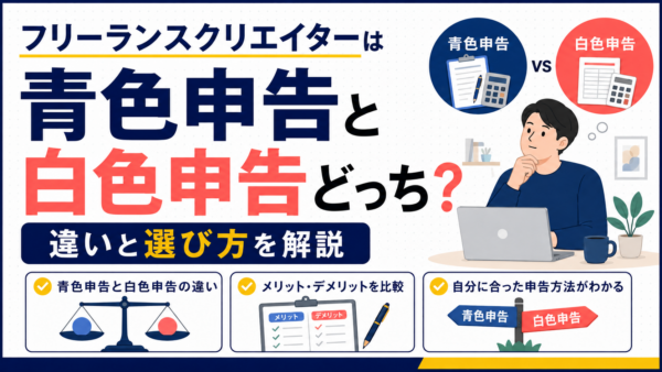 フリーランスクリエイターは青色申告と白色申告どっち？違いと選び方を解説