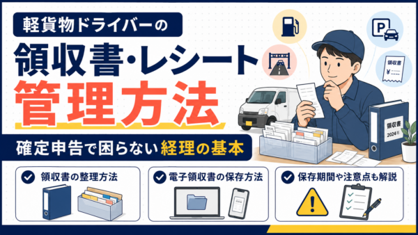 軽貨物ドライバーの領収書・レシート管理方法｜確定申告で困らない経理の基本