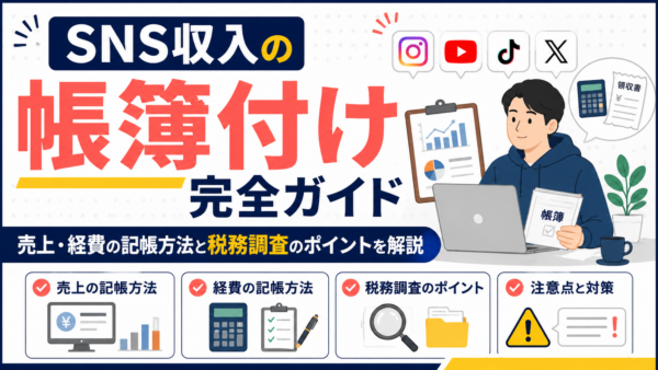 SNS収入の帳簿付け完全ガイド｜売上・経費の記帳方法と税務調査のポイント
