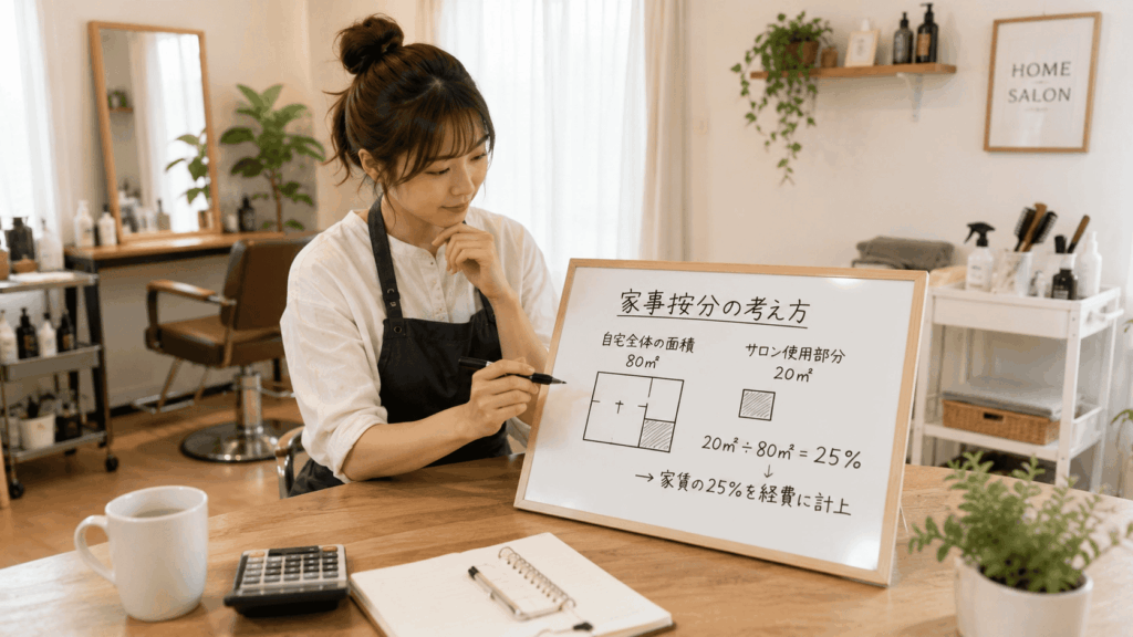自宅兼サロンの面積から家事按分を考える美容師
