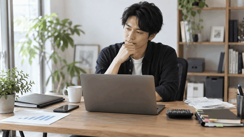 法人成りの資料を確認しながら検討するフリーランスエンジニア